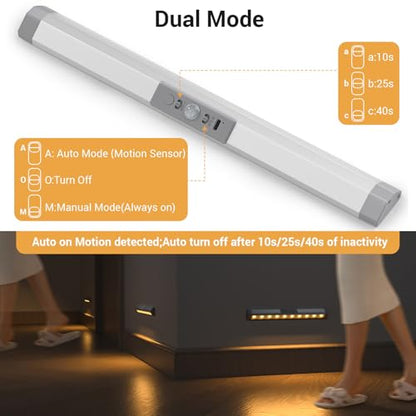 WOBANE Motion Sensor LED Closet Lights, Battery Operated Wardrobe Lights - size: 1 Pack