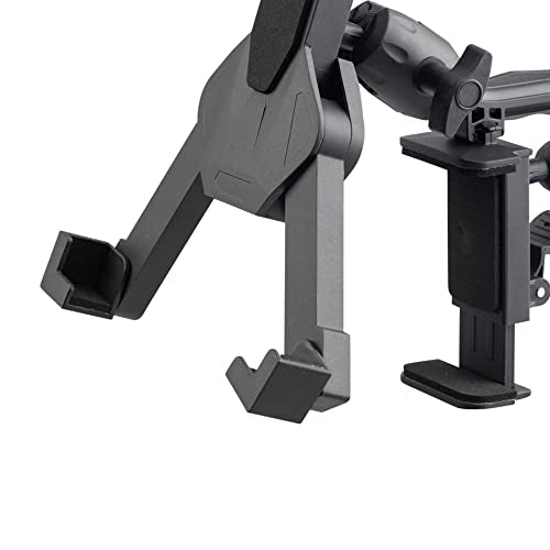 OnStage TCM1500 Tablet/Smartphone Holder (Setup for Tablets, Computers, E-Readers, Smartphones, and Phablets, Clamp Mount, Nonslip Padding, Adjustable Angle and Rotation, External Battery Holder) - style: Tablet/Smart Phone Holder