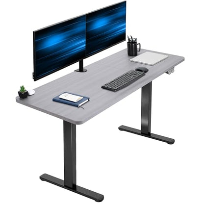 VIVO Dark Gray 60 x 24 in Standing Desk, DESK-KIT-B06G - color: Dark Gray Top / Black Frame, size: 60 x 24 inch