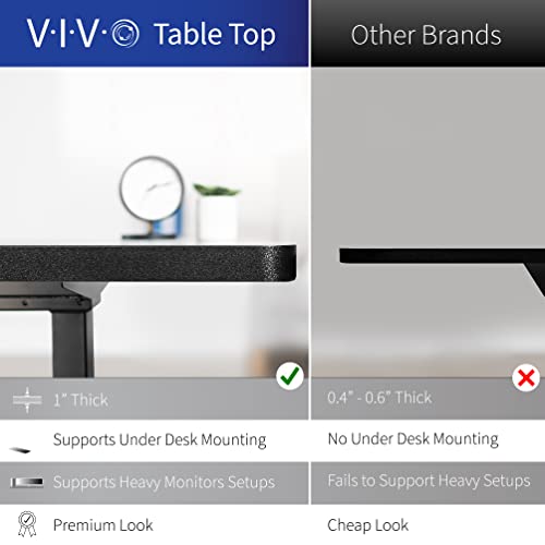 VIVO Dark Gray 60 x 24 in Standing Desk, DESK-KIT-2W6G - color: Dark Gray Top / White Frame, size: 60 x 24