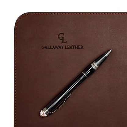 Gallaway Leather Desk Mat - Office Writing Desk Pad, Medium 24" x 14" Dark Brown, Gift Ready Elegant Computer Desk Cover Protector - color: Dark Brown, size: Medium