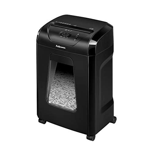 Fellowes Powershred 12 Sheet Cross-Cut Paper Home Office Paper Shredder, 19.50" H x 9.69" W x 13.44" D - style: 12 Sheet