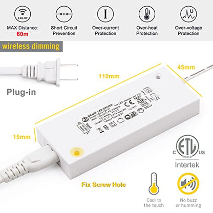 VST Under Cabinet Mini Panel Lighting 3PCS 3.94inch 12V 2.5W(Total 7.5W) with Wireless Dimmer Switch, Surface Mount Puck Light for Kitchen Van Truck Car Galley Downlight (Round White4000K) - color: 3 Pack Round White