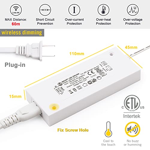 VST Under Cabinet Mini Panel Lighting 3PCS 3.94inch 12V 2.5W(Total 7.5W) with Wireless Dimmer Switch, Surface Mount Puck Light for Kitchen Van Truck Car Galley Downlight (Square Silver 4000K) - color: 3 Pack Square Silver