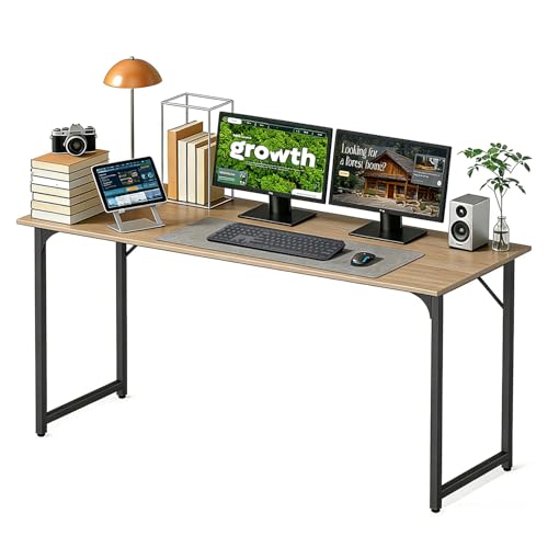 BestOffice Computer Desk,Home Office Desk, Modern Simple Style for Home Office Study Writing (Nature, 55 Inch) - color: Nature, size: 55 Inch