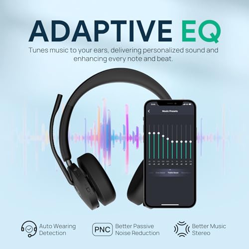 Yealink BH74 AI ANC Wireless Headset with Mic for Work with Charging Dock - color: BH74 Teams, style: BH74 with Charging Stand