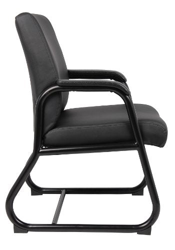 Boss Office Products Heavy Duty Caressoft Guest Chair in Black, 350 lbs. (B709) - style: Modern