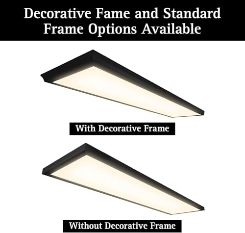 UltraLux 1x4 Surface Mount LED Panel TRIAC Dimmable 3CCT Matte Black 1Pk | 3000 lumens, 120-degree beam, CRI>80, aluminum build, damp-rated, fits junction boxes, over 50,000 hours, 5-year warranty - color: Matte Black, size: 1X4 (1 Pack)
