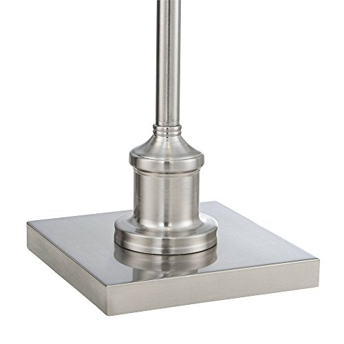Jenson Brushed Nickel Adjustable Swing Arm Pharmacy 54" Tall Floor Lamp | Traditional Farmhouse Light Standing Base Silver Metal for Living Room Reading House Bedroom Home Office - color: Silver Brushed Nickel