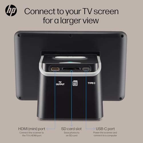 HP Film & Slide Scanner, Photo Scanner, 7" Touch LCD, 13MP Slide Digitizer