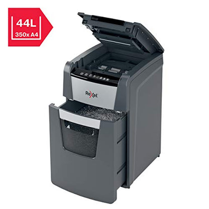 Rexel Optimum Auto Feed+ 130 Sheet Automatic Cross Cut Paper Shredder, P-4 Security, Small Office Use, 44 litre Removable Bin, 2020130X