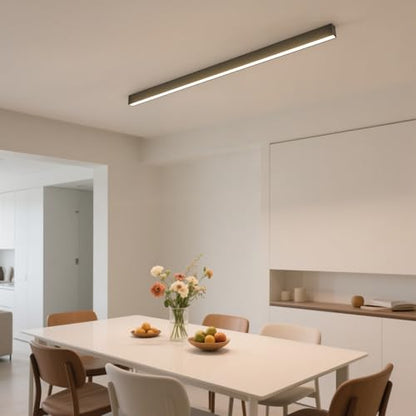 Black ceiling light LED, used for living room, bedroom, hallway, kitchen, - size: 47.2IN
