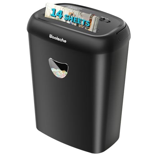 Home Office Paper Shredder,14-Sheet Cross Cut with 6.6-Gallon Basket, High Security Level P-4,3-Mode Design Shred Card/CD/Paper - size: Cross Cut-14