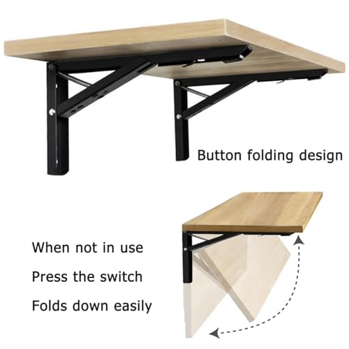 Wall Folding Table Hinges 14 in,90 Degree Fold,Space Saving 4Pcs - size: 14in-4pcs