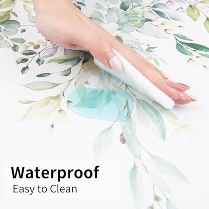 Colorful Star Green Leaves Waterproof Office Desk Mat, 31.5" x 15.7" - color: Eucalyptus Leaves, size: 31.5" x 15.7"