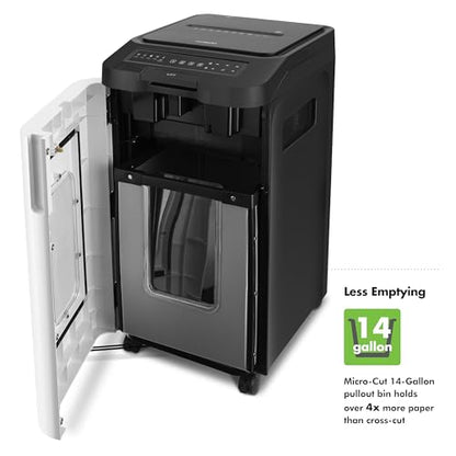 Aurora Commercial Grade 400-Sheet Autofeed High Security Micro Cut Paper and CD/Credit Card Shredder/ 240 Minutes Continuous Run Time Heavy Duty Shredder for Office/Security Level P-5 - size: 400-Sheet AutoFeed Micro Cut
