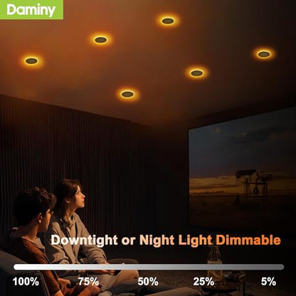 DAMINY 12 Pack 4 Inch LED Recessed Lighting, Canless Wafer Downlight - color: Natural White, size: 4 Inch