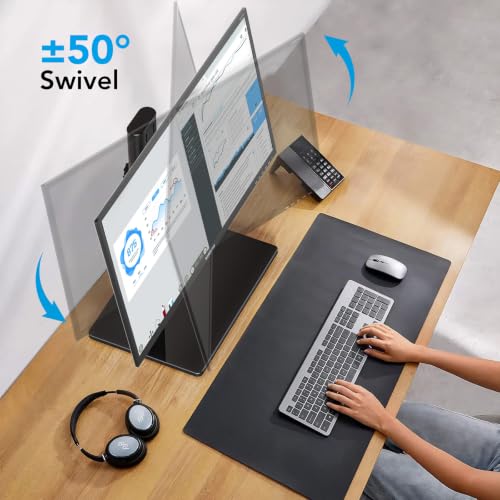 AX WABER Single Monitor Desk Stand Free-Standing Desk Mount Arm Riser for 13 inch to 32 inch Screen Freestanding VESA Mount Base, Adjustable Height, Tilt, Swivel, Rotation, Black AX05TB01 - size: Single monitor stand