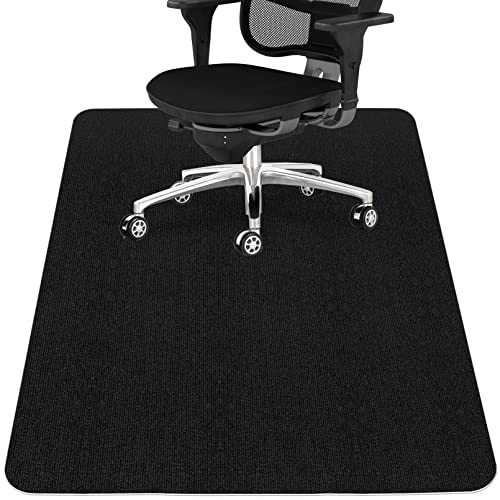 Sycoodeal Office Chair Mat,Computer Gaming Desk Chair Mat for Hard Wood & Tile Floor,Large Anti-Slip Floor Protector Rug,Easy to Clean,40" X 48" Black - size: 40*48"
