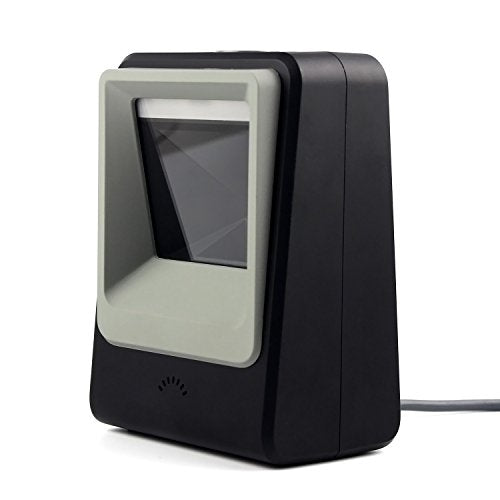 2D QR Barcode Scanner,Symcode Omnidirectional Hands-Free USB Automatic Barcode Reader for Mobile Payment Computer Screen Scan - color: Black