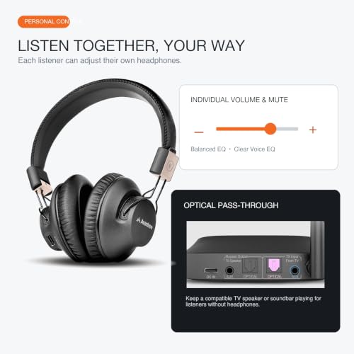 Avantree Quartet 2 - Wireless Group Listening Headphones System - style: Quartet 2