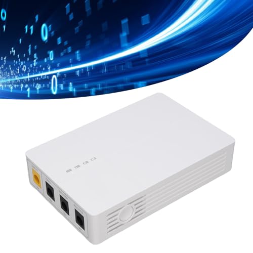 Mini UPS for Router & Modem, 6000mAh DC Backup Uninterruptible Power Supply with 3 Output Ports, 5-Hour Runtime for WiFi, Security Cameras, Tablets