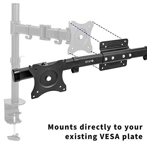 VIVO Black Dual VESA Bracket Adapter, Up to 27 in Screens, MOUNT-VW02A