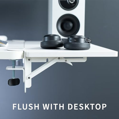 VIVO White Clamp-on 24 x 12 in Desk Extender, DESK-EXT24W