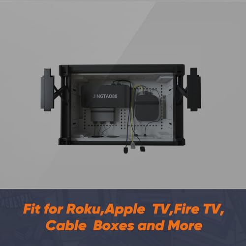 9" in-Wall TV Media Box, Recessed Cable Management Enclosure Fit for Apple & Roku & Fire TV, Seamless Structured Wiring Storage, Clutter-Free Wall Mount AV Solution