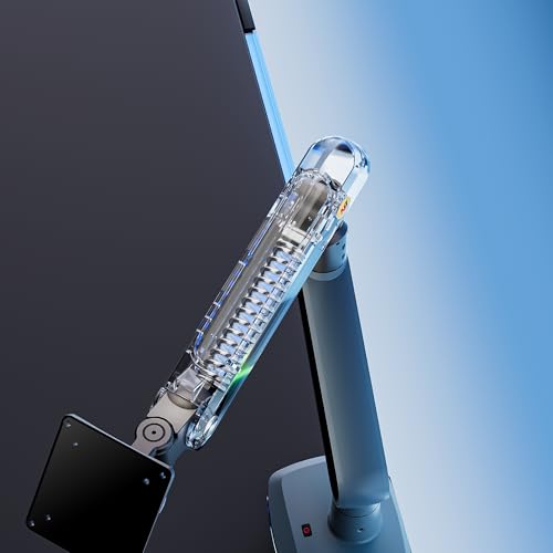 NB Gaming Monitor Arm or for 32 to 60 Inches Screen, Load up to 20 kg, VESA 75/100, RGB-Light, Heavy Duty, Multi Angle Adjustable, Premium Aluminum, Lake Blue - color: Lake Blue
