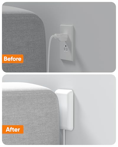 Olcorife Flat Extension Cord with Outlet Cover, Flat Plug Power Strip with 6 Outlets, 3 FT Cord Hidden Outlet Extender for Tight Spaces - size: 3 FT, style: 6AC(No USB)