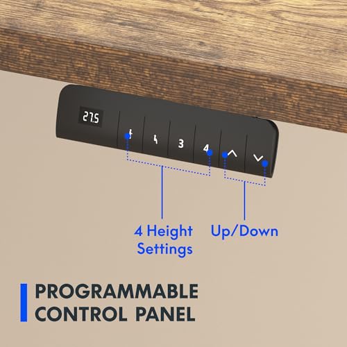 FLEXISPOT E3 Dual Motor Electric Standing Desk 48 x 30 Sit Stand Up Desk, Holds 220 lbs, Adjustable Height w/Memory Presets, One-Piece Special Walnut Desktop & Black Frame, Ships in 2 Boxes - color: Black Frame + Special Walnut Top, size: 48"x30" Whole-pi