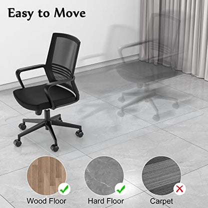 Blvornl Office Chair Mat for Hard Wood Floor, Transparent, 51 X 63in - size: 51 X 63in