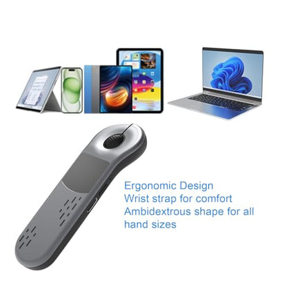 ciciglow Air Mouse, Rechargeable Wireless Presenter, 2.4G Bluetooth Presentation Clicker Mouse with Touchpad, Wireless Presenter Remote for PC Laptop PPT Pointer Camera (Grey) - color: Grey