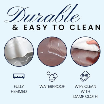 Broder Heavy Duty Clear Plastic Table Cover Protector Rectangle 60x120 – Waterproof, Oil Proof, Wipeable Vinyl Tablecloth Protector, Thick PVC, for Dining Room, Kitchen, Desk, Office, Everyday Use - size: 120" x 60" (Rectangular)