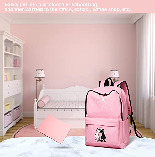Audimi Small Mouse Pad 6 x 8 Inch, Mini Mouse Pad Thick for Laptop Wireless Mouse Home Office Travel, Portable & Washable (Pink) - color: Pink