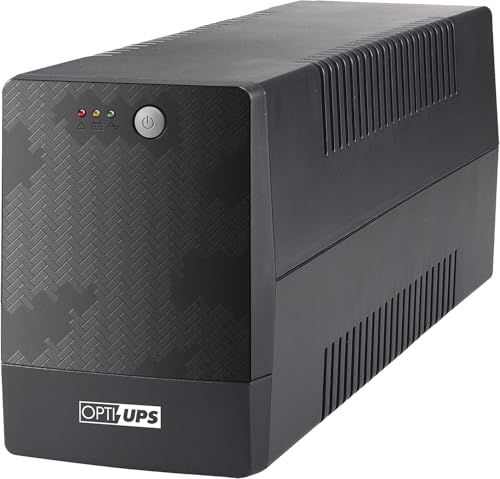 OPTI-UPS (European 230 Volts) Line Interactive UPS Battery Backup with AVR Surge Protection - Uninterruptible Power Supply – Please See Picture (Black, 2000va) - size: 2000va