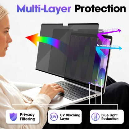 Anti-Spy Removable Shield Magnetic for MacBook Neo 13 Inch (2026, A18 Pro) Privacy Screen with 180° View Control, Ideal for Public Workspace - size: MacBook Neo 13 Inch (2026, A18 Pro)