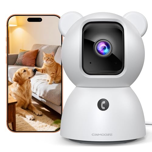 2.5K Camera for Home Security, Non-Subscription AI Human/Pet/Crying Detection, 4MP Dog/Cat/Pet Camera Indoor with Phone App, Pan Tilt 2.4G WiFi Indoor Cameras, IR Night Vision, Full Duplex 2-Way Audio - style: 2.5K Camera