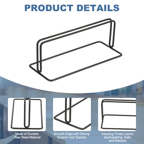PATIKIL Baffle Desk Divider Clamp 2Pcs Punch-Free Base Desk Shield L Black - color: Black