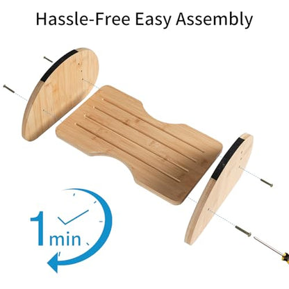 Bamboo Foot Rest for Under Desk at Work