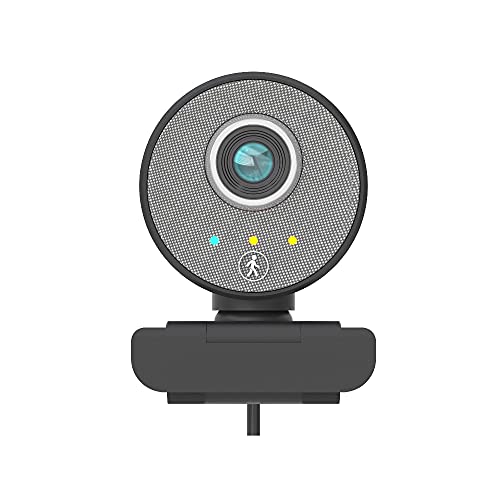 Midland Follow-U Webcam, C1522, Rotating Webcam in Elegant Design for Smart Working with Live Tracking System, Integrated Microphone, Full HD: 1080p, Compatible with Any Device with USB Port