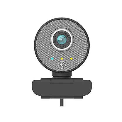 Midland Follow-U Webcam, C1522, Rotating Webcam in Elegant Design for Smart Working with Live Tracking System, Integrated Microphone, Full HD: 1080p, Compatible with Any Device with USB Port