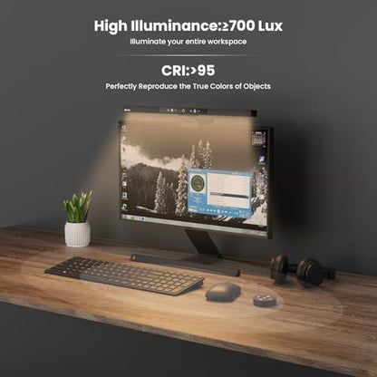 Monitor Light Bar with Remote Control, USB Computer Monitor Lamp, Eye-Care Screen Light Bar, Adjustable Color Temperature, Stepless Dimming, No Screen Glare Desk lamp Home Office Game - style: BM-ES1 PLUS
