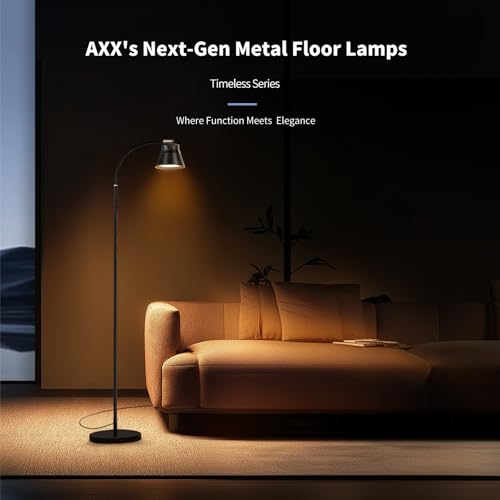 AXX Reading Floor Lamp with Remote for Task, Craft, Architect - color: Black