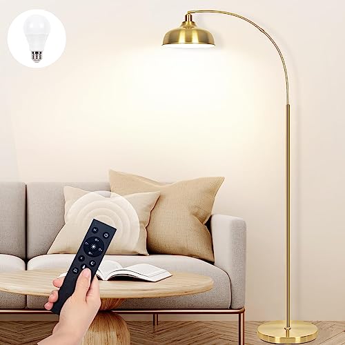 Gold Floor Lamps for Living Room- Arc Floor Lamps over Coach Lamp 70” - color: Gold