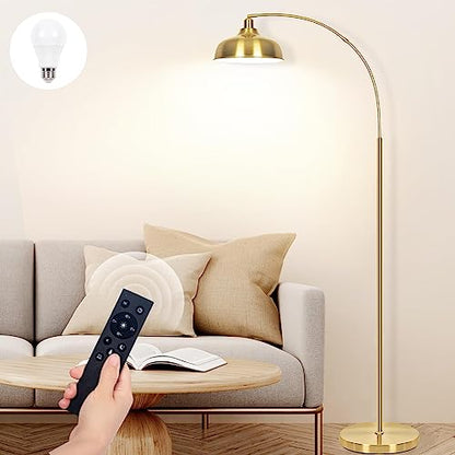 Gold Floor Lamps for Living Room- Arc Floor Lamps over Coach Lamp 70” - color: Gold