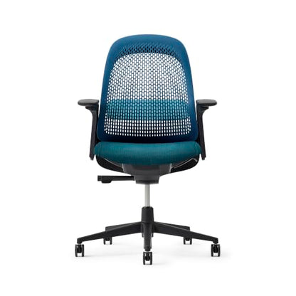 Haworth Breck Ergonomic Office Chair, Home Office Desk Chair, Lagoon | Computer Desk Chair with Height-Adjustable Lumbar Support, Black Trim, and 4D-Arms - color: Lagoon, style: Black Trim