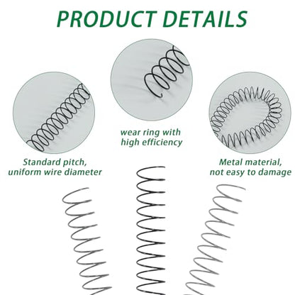 RAYSON 14.3mm Wire Spiral Coil Binding, 3:1 Pitch, 9/16" Metal Coils Comb Binding 115 Sheets Capacity, Black Color & Pack of 100 - color: Black, size: 9/16 inch (115 Sheet Capacity)