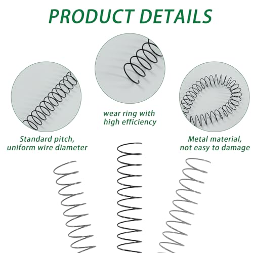 RAYSON 11.1mm Spiral Wire Coil Binding, 3:1 Pitch, 7/16" Metal Spiral Binding Coils 80 Sheets Capacity, Black Color & Pack of 100 - color: Black, size: 7/16 inch (80 Sheet Capacity)